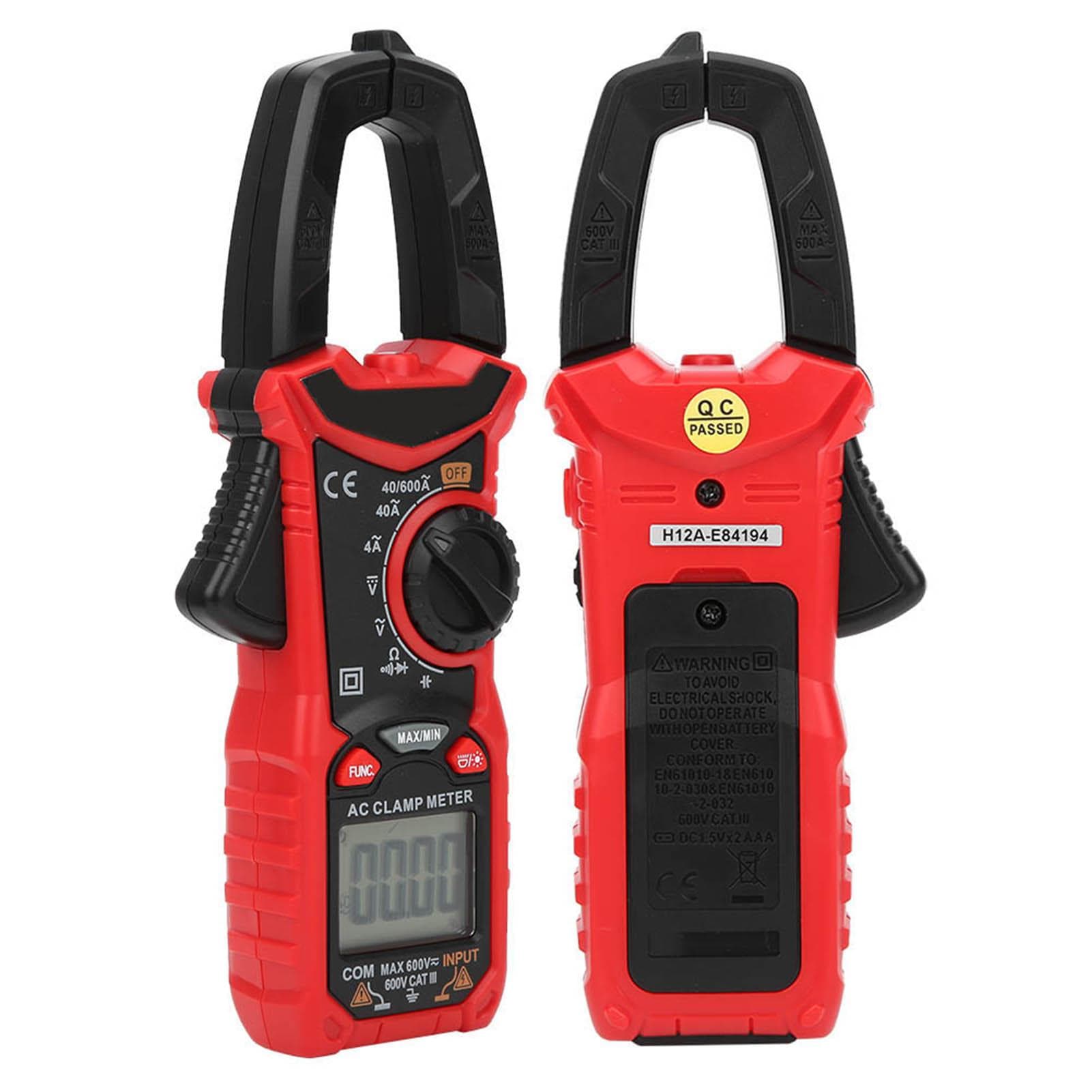 HT206A Hand Held LCD Digital Clamp Meter Multimeter Ac DC Voltage Current Resistance Tester