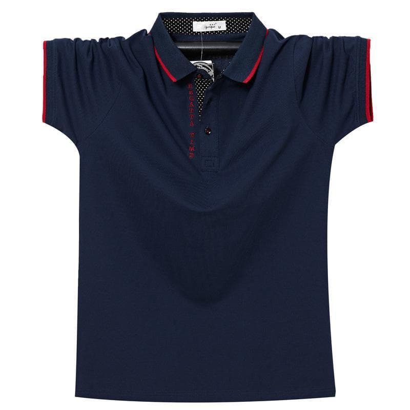 New Summer Men's Cotton Polo Shirts Loose Plus Size Breathable Comfortable Casual Business Solid Color T-shirt XXXXL