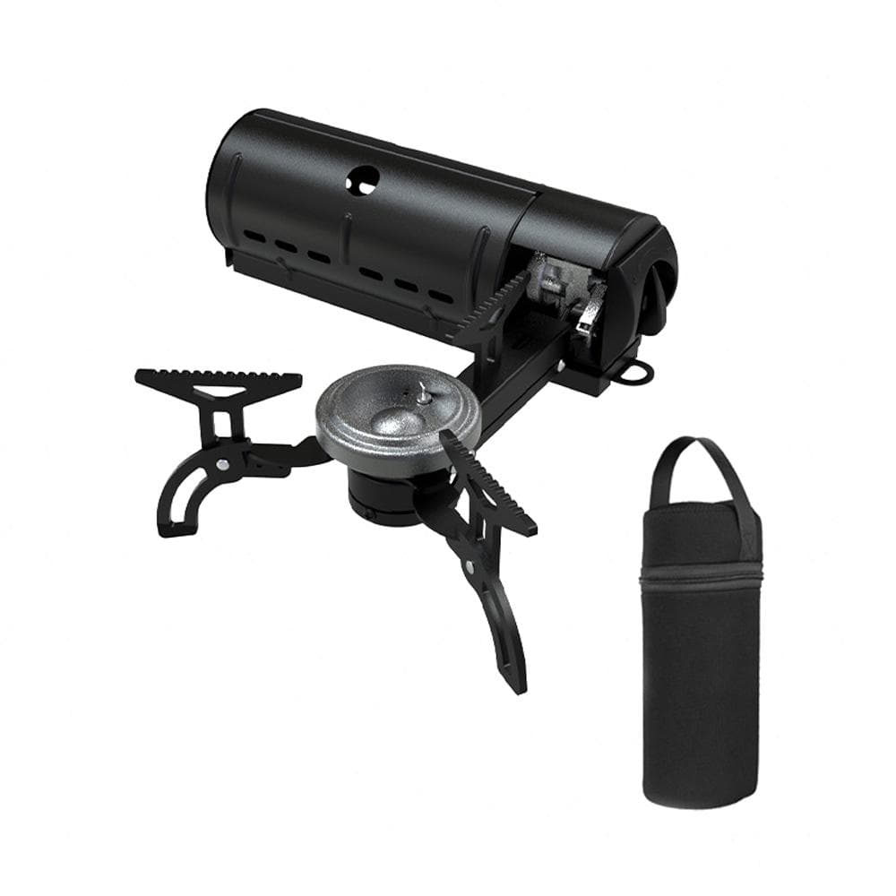 CLS Camping Cassette Stove Portable Folding Camp Gases Burner Butane Stove 2800W with Carrying Bag black