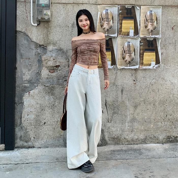 High-waisted Wide-leg Jeans for Women In Spring Loose Slimming Wide-leg Trousers for Women In Spring Tall Drooping Floor Trousers XL