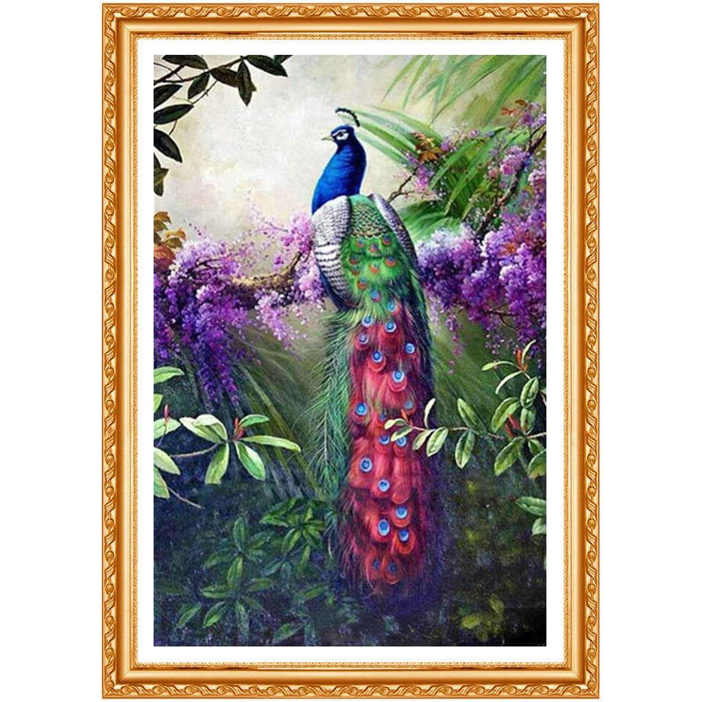 NEW Peacock Embroidery 3D Diamond Painting Embroidery Pattern Rhinestone Peacock Cross Stitch 20X30CM