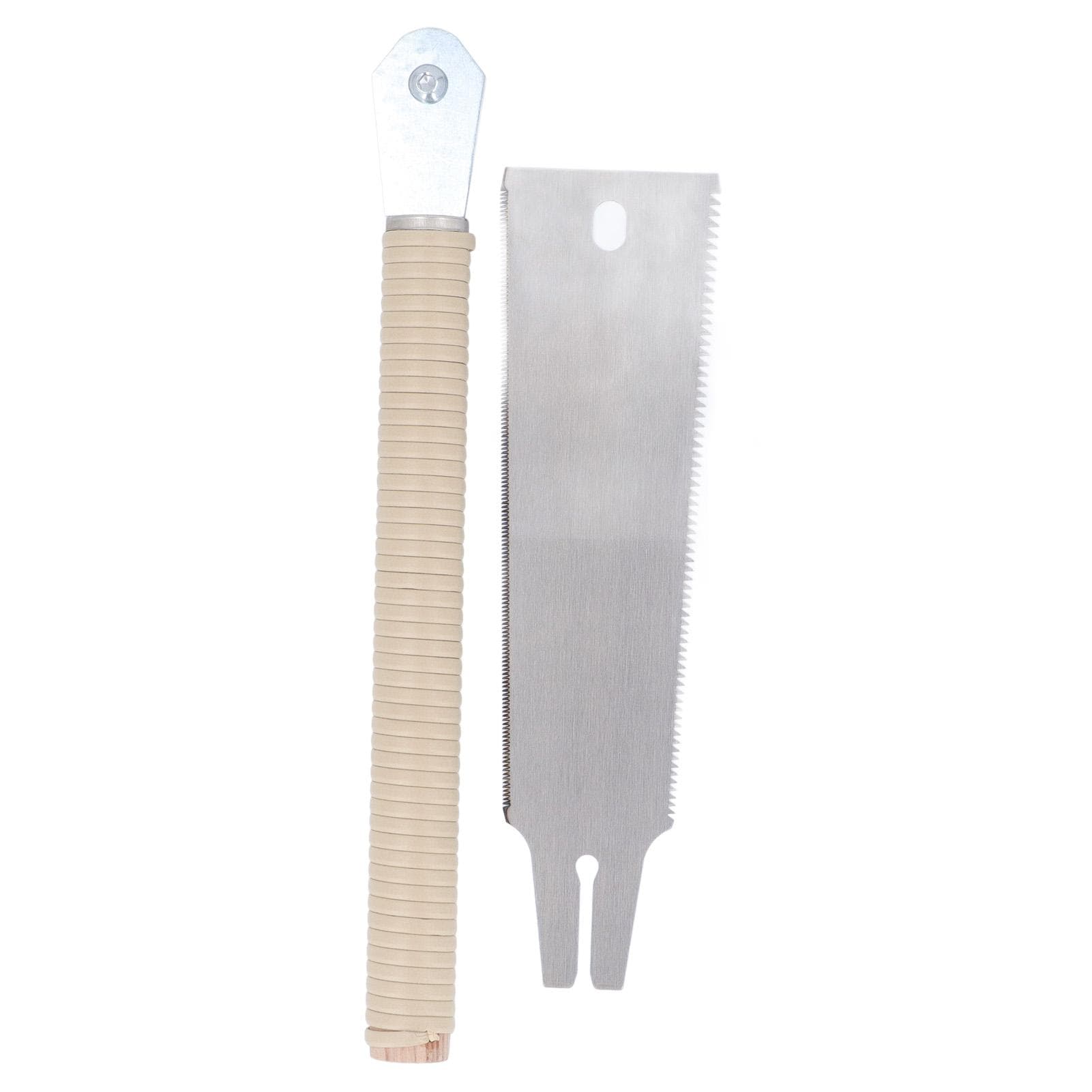 Double Sided Saw Flush Cut Hand Pull Saw Woodworking Cutting Tool with PE Rattan Non Slip Handle
