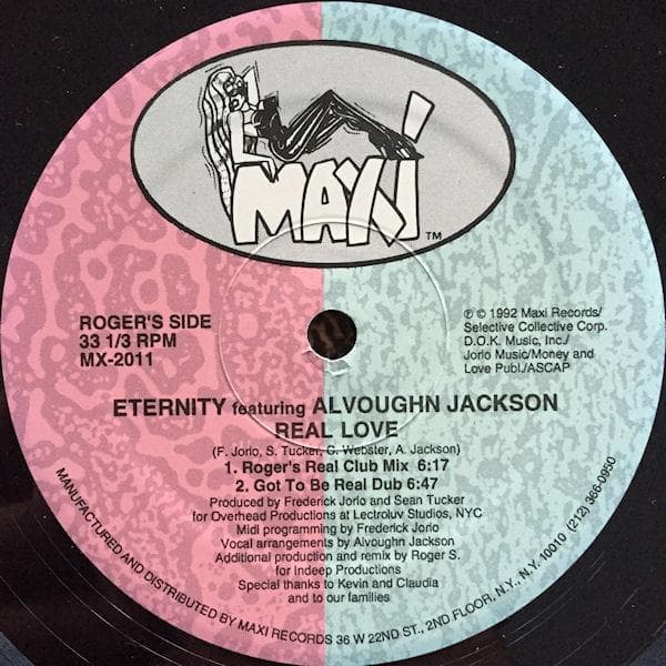 12inch Record ETERNITY - Real Love MX2011 MAXI 1992 US Dance & Electronica Used