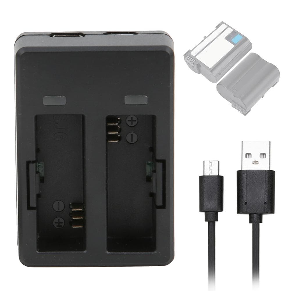 Camera Battery Charger Dual Slot with Charging Cable for SJCAM SJ6 legend