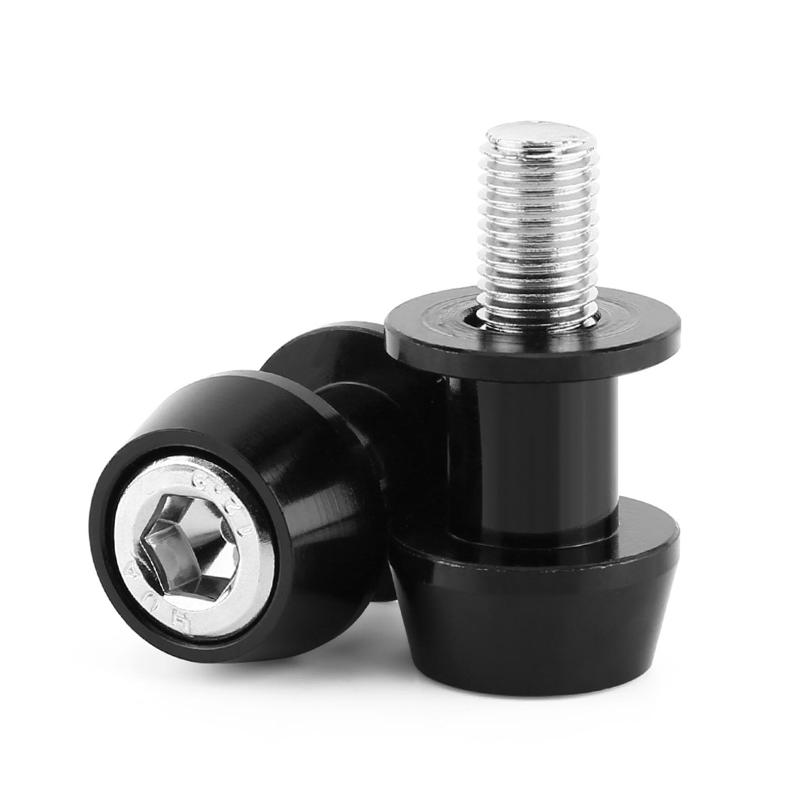 Motorcycle CNC Aluminium Alloy Swing Arm Spool Sliders Stand Swingarm Bobbins(10mm, Green)