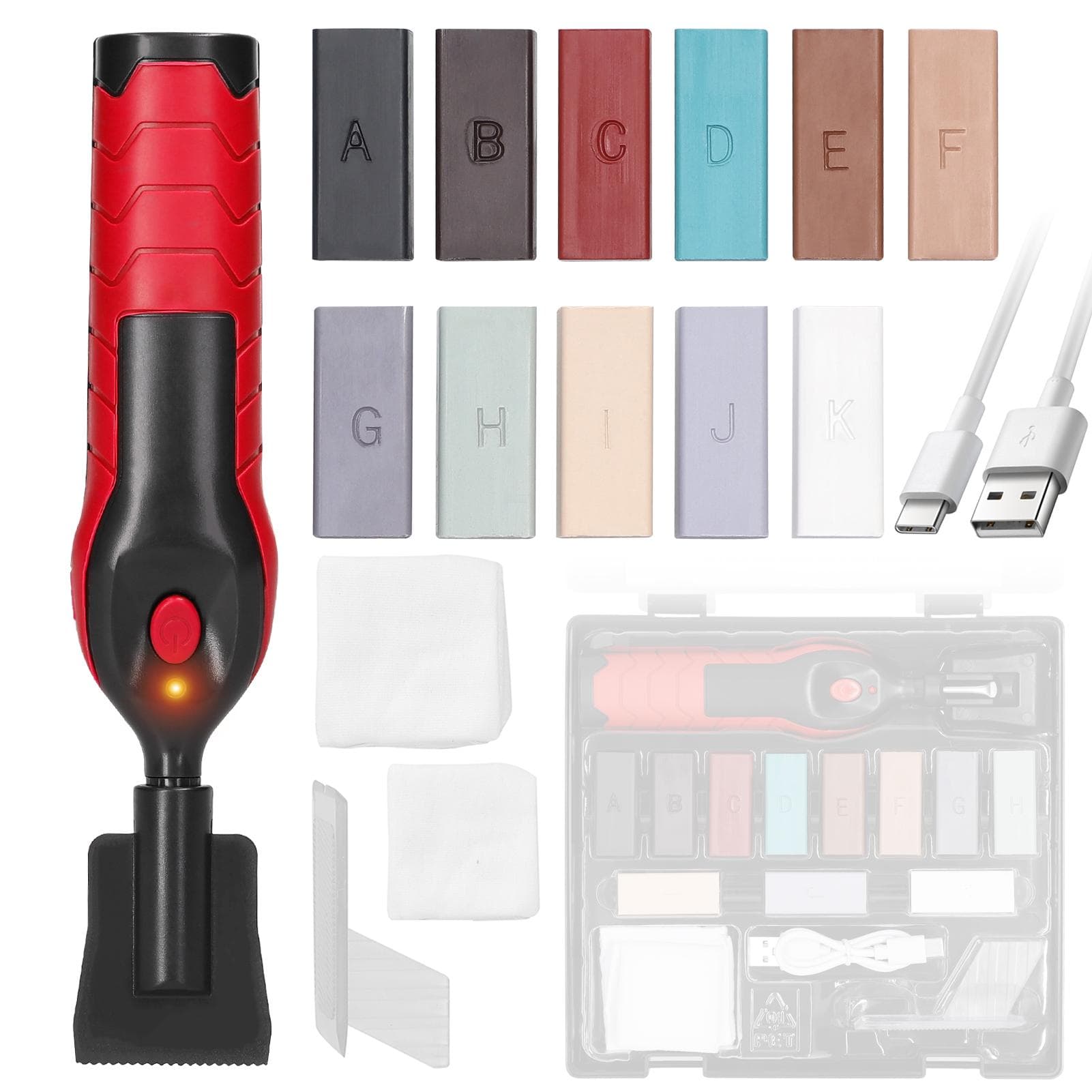 Tile Floor DIY Repairing Tool Set Multifunction Porcelain Furniture Repairing Tool Set Scratch Nail 11 wax bars set multicolour
