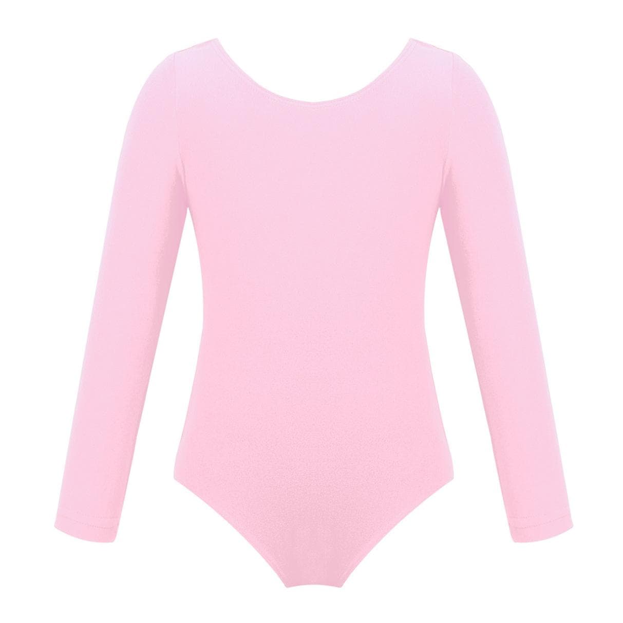Gymnastics Leotards for Girls Long Sleeve Ballet Dancer Leotard Dress Kids Dance Clothing 11-12 Years pink