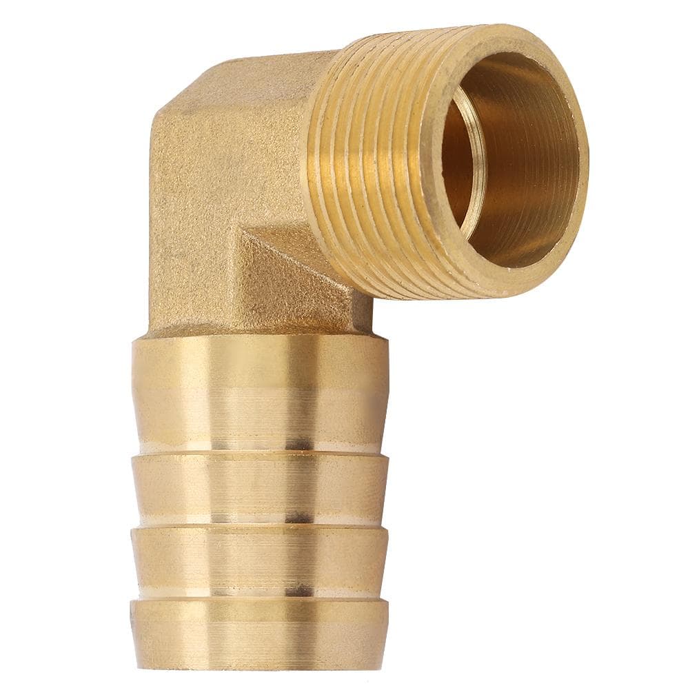 1pc 34 Male Thread Brass Elbow Barbed Coupling Connector Hose Fitting (25mm)