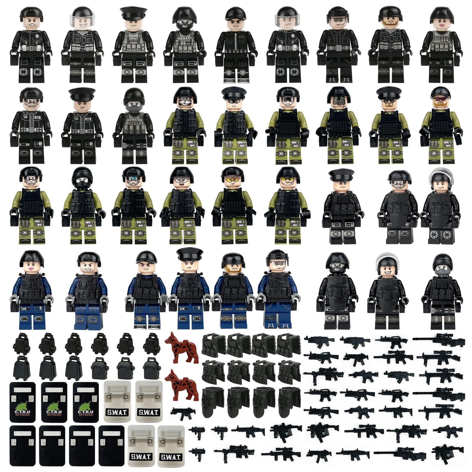 Special Forces Police Doll Set Children's Building Blocks Boys Jigsaw Puzzle Toy Doll