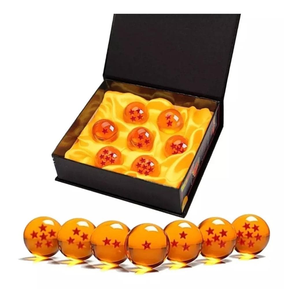 Transparent Star Dragon Balls Set Novelty Children s Toy Medium Crystal Balls - 7 Pcs with Gift Box orange