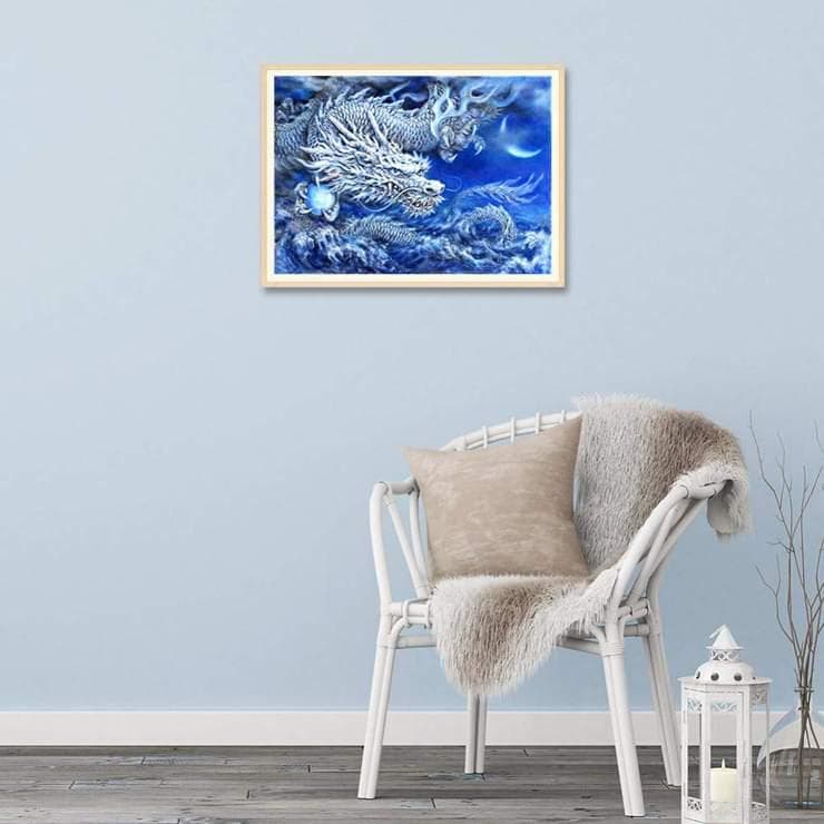 Diamond Painting Angry Dragon Home Decoration Diamond Embroidery Full Mosaic Decoration 20X30CM