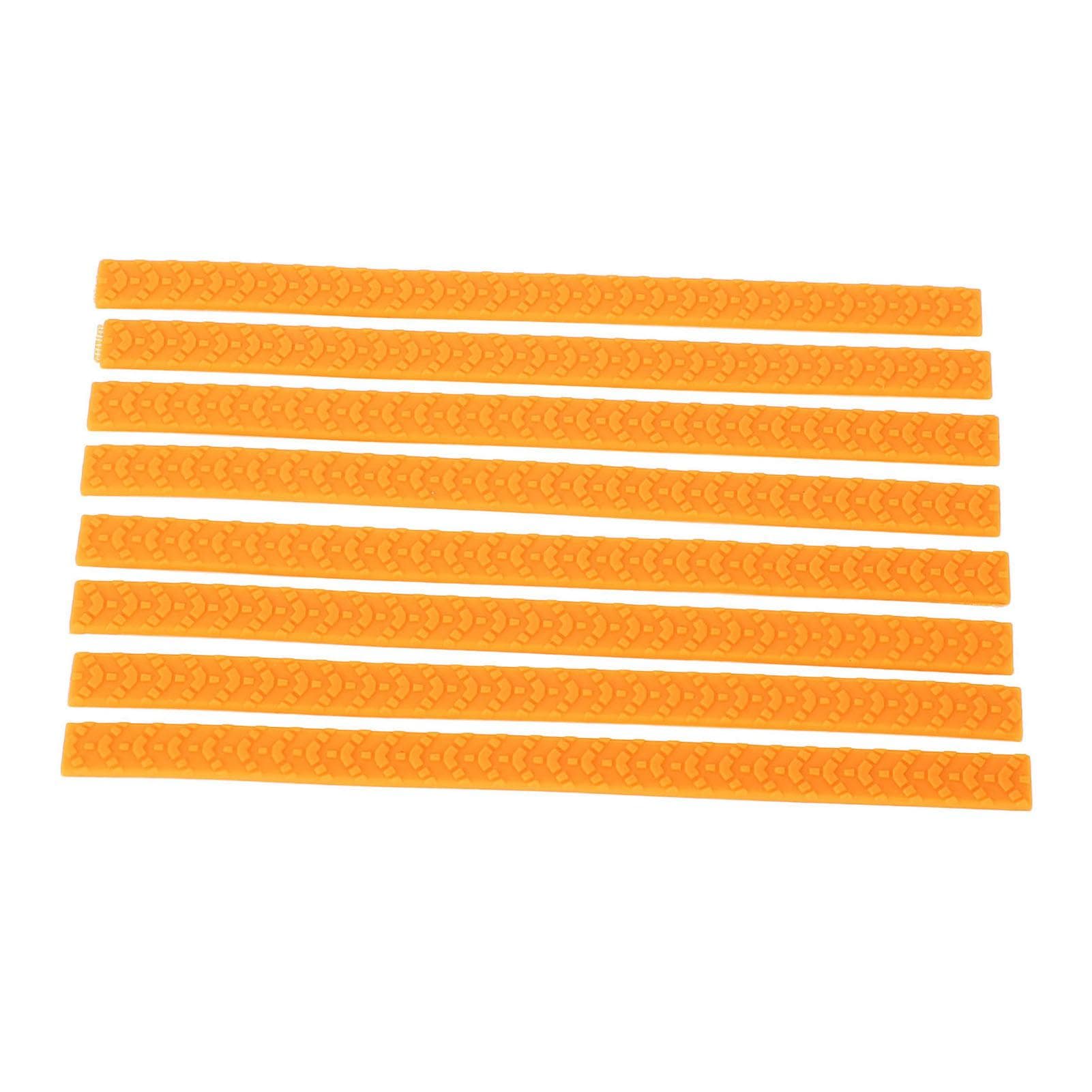 8pcs Luggage Wheels Covers Waterproof Silicone Suitcase Wheels Protectors Noise Absorbing Luggage orange