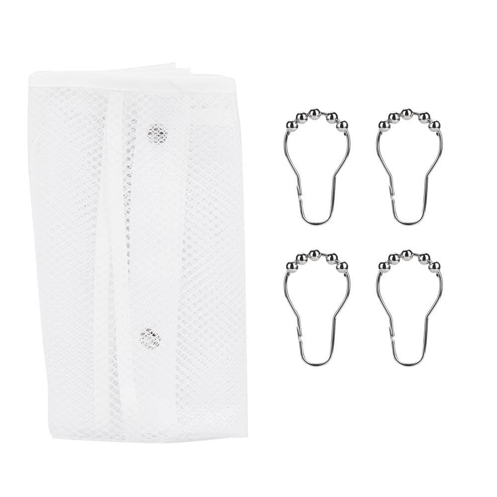 Bathroom Over the Door Hanging Mesh Pockets Storage Bag Holder with Hooks