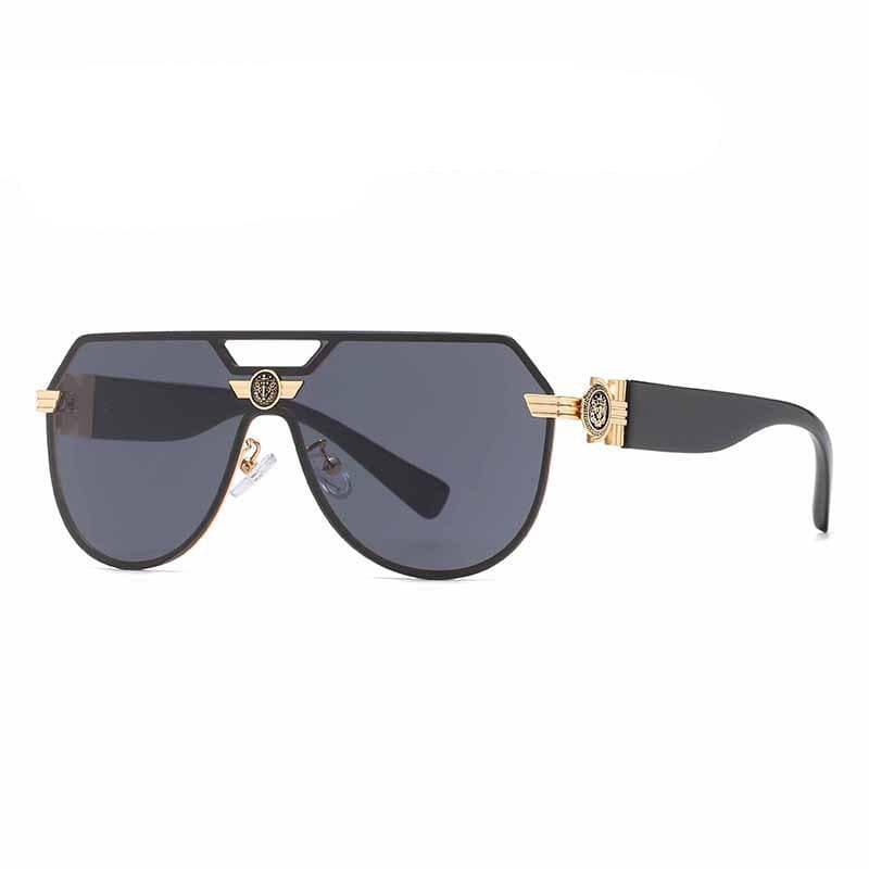 Classic Rimless Pilot Sunglasses Men Women Luxury Designer Vintage Gradient Lens UV400 Travel Driving Sun Glasses as the photo