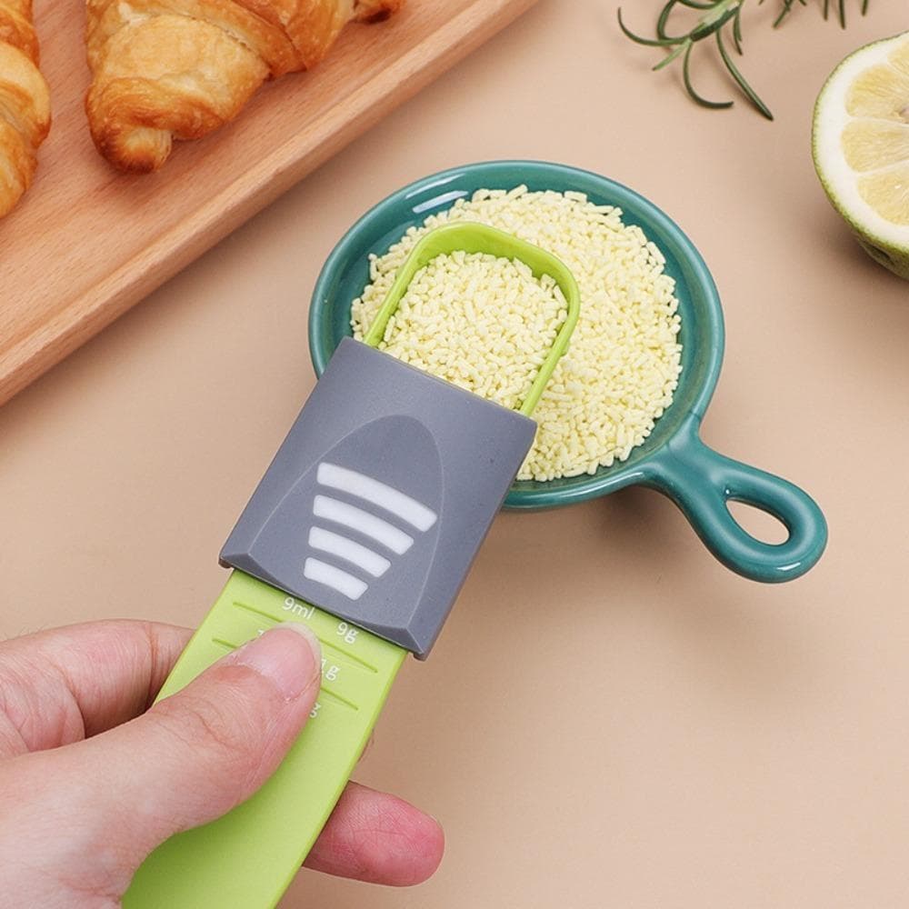 Kitchen Tools: Roasting Measuring Spoon With Scale, Grams, Household Salt Spoon, Coffee Measuring Spoon Adjustable Spoon green