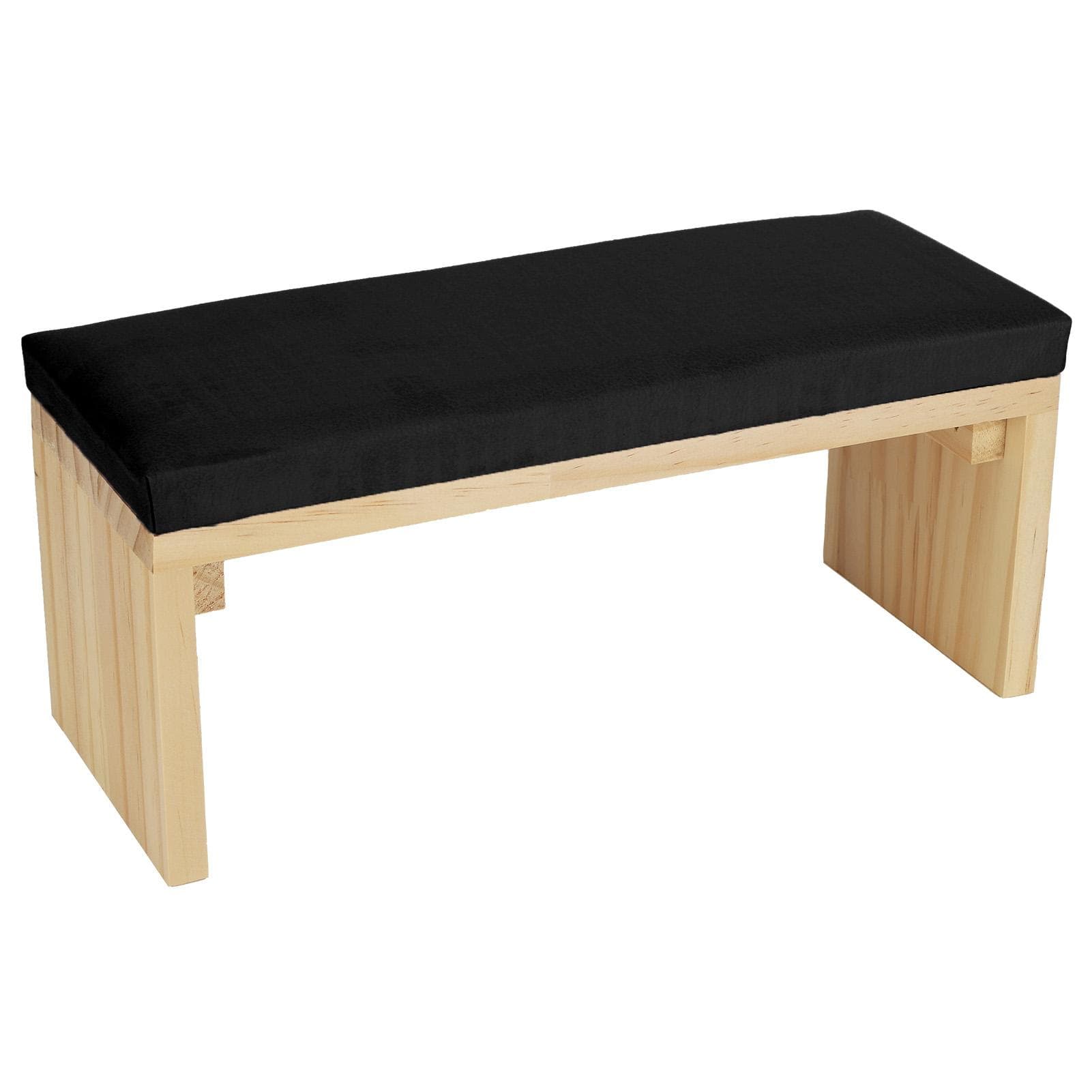 Nail Art Hand Pillow Mat Soft PU Leather Wooden Stand Arm Rest Cushion for Nail SalonBlack black