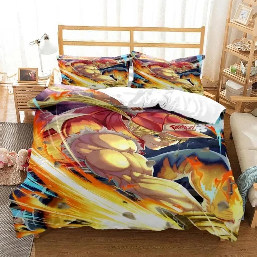 Anime King of Fighters KOF Bedding Set Boys Girls Twin Queen Size Duvet Cover Pillowcase Bed Kids Adult Home Textile 70x133cm 2pcs