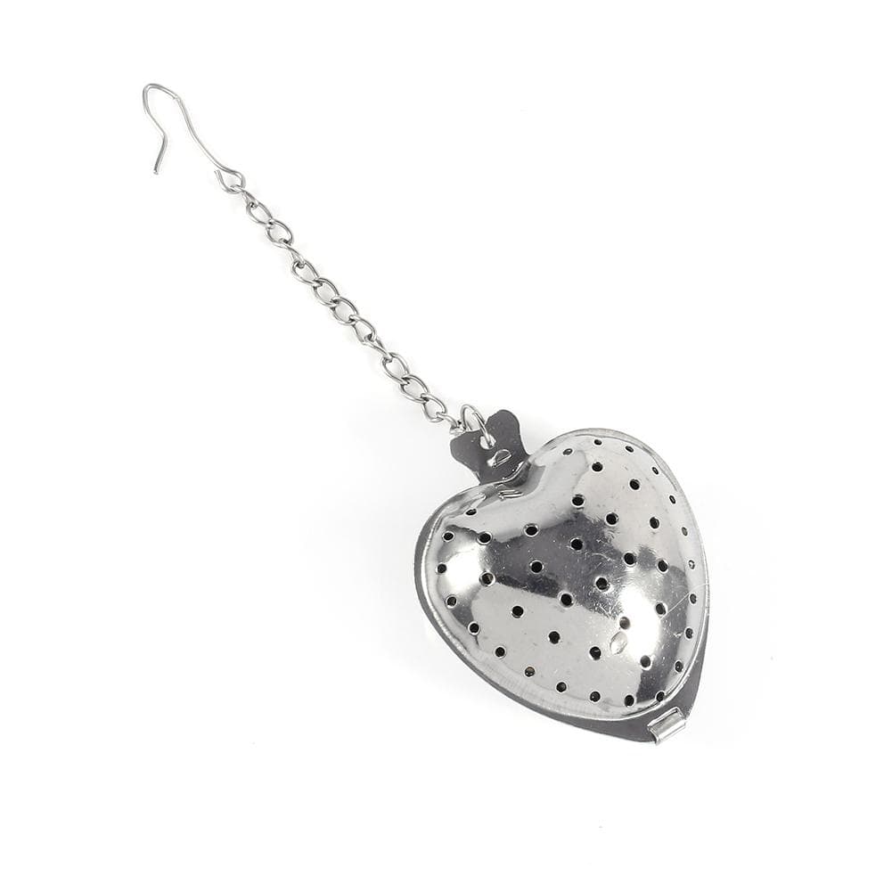 Stainless Steel Loose Tea Infuser Leaf Strainer Filter Diffuser Herbal Spice Love Heart Chain