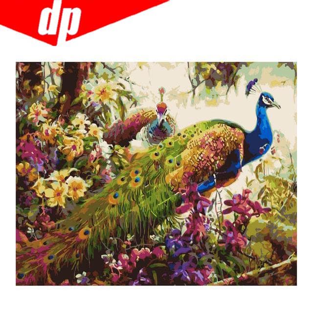 Animal Peacock Diamond Embroidery 5D DIY Diamond Painting Cross Stitch Picture Full Round Diamond 20X30