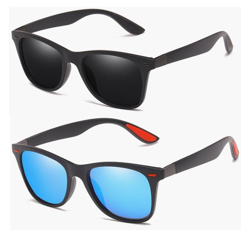 1Pack Retro Sunglasses for Women Men Trendy Black Red Sun Glasses Outdoor Sports Driving Fishing UV Protection