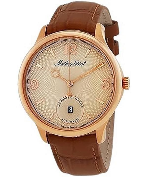 Mathey-Tissot Edmond Automatic Limited Edition Leather Strap Cream Dial AC1886CI Men's Watch cream