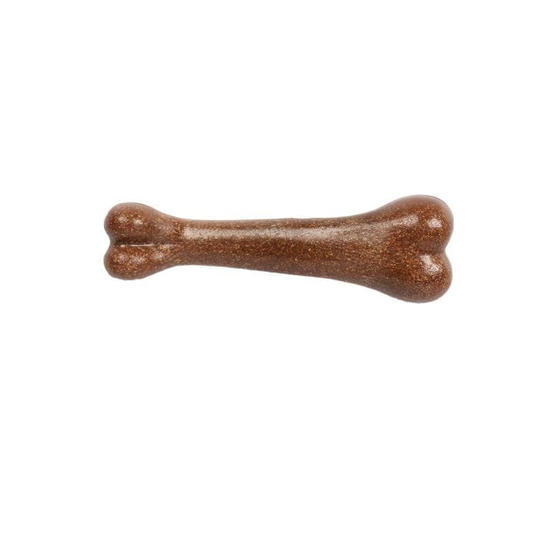 1Pc Pet Teeth Grinding Toys Bone Beef Flavor Stick Wear Resistant Bite Resistant Interactive Training 12cm brown