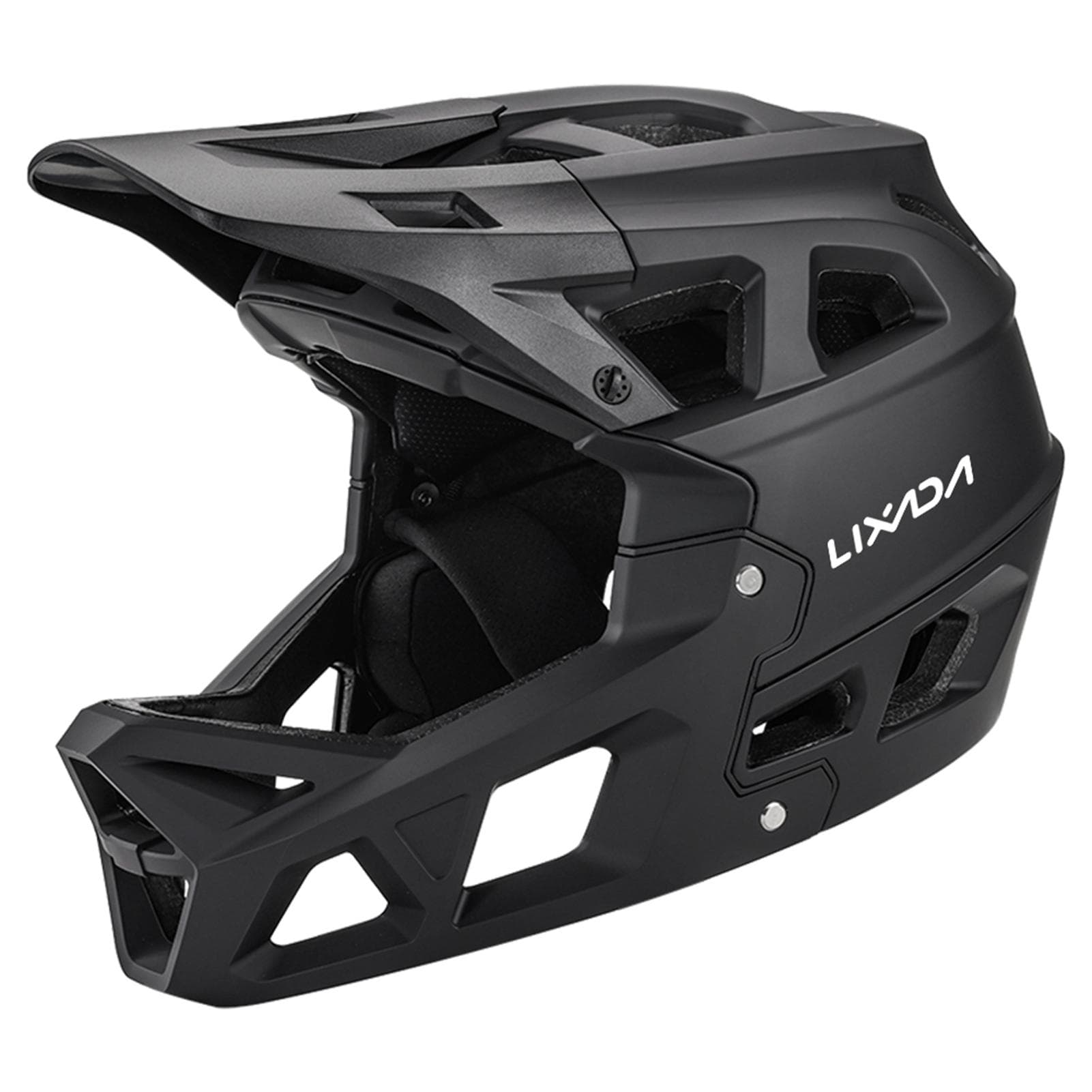 Full Face Mountain Bike Helmet Adult Racing Downhill MTB Helmet for Men/Women Adult Mountain Bike M black