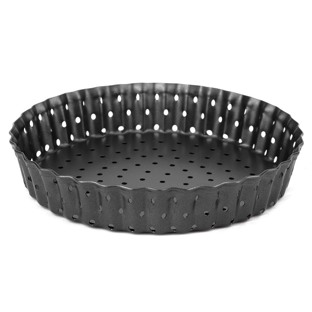Household Thicken Non-Stick Carbon Steel Pizza Mold Baking Pan Tray Kitchen Baking Tools(M (8in) )