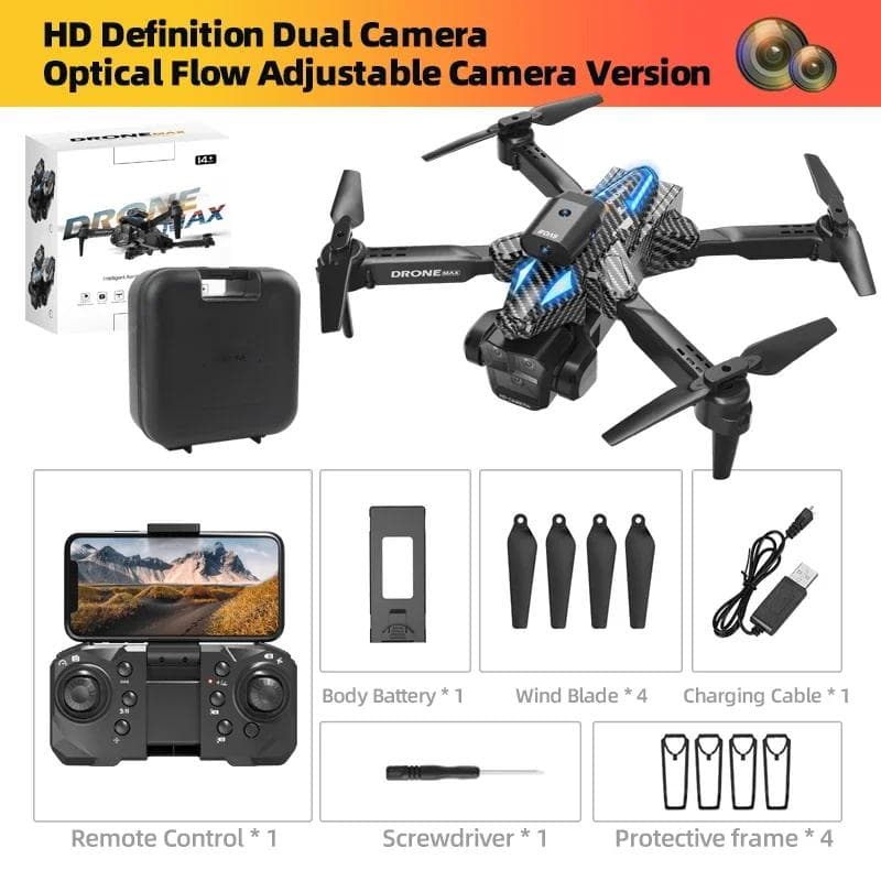 New C10 Max 6000M GPS 3 Cameras Rc Drone HD Optical Flow Positioning Obstacle Avoidance Gesture Photography Foldable Quadcopter Toy Gifts 1 battery grey