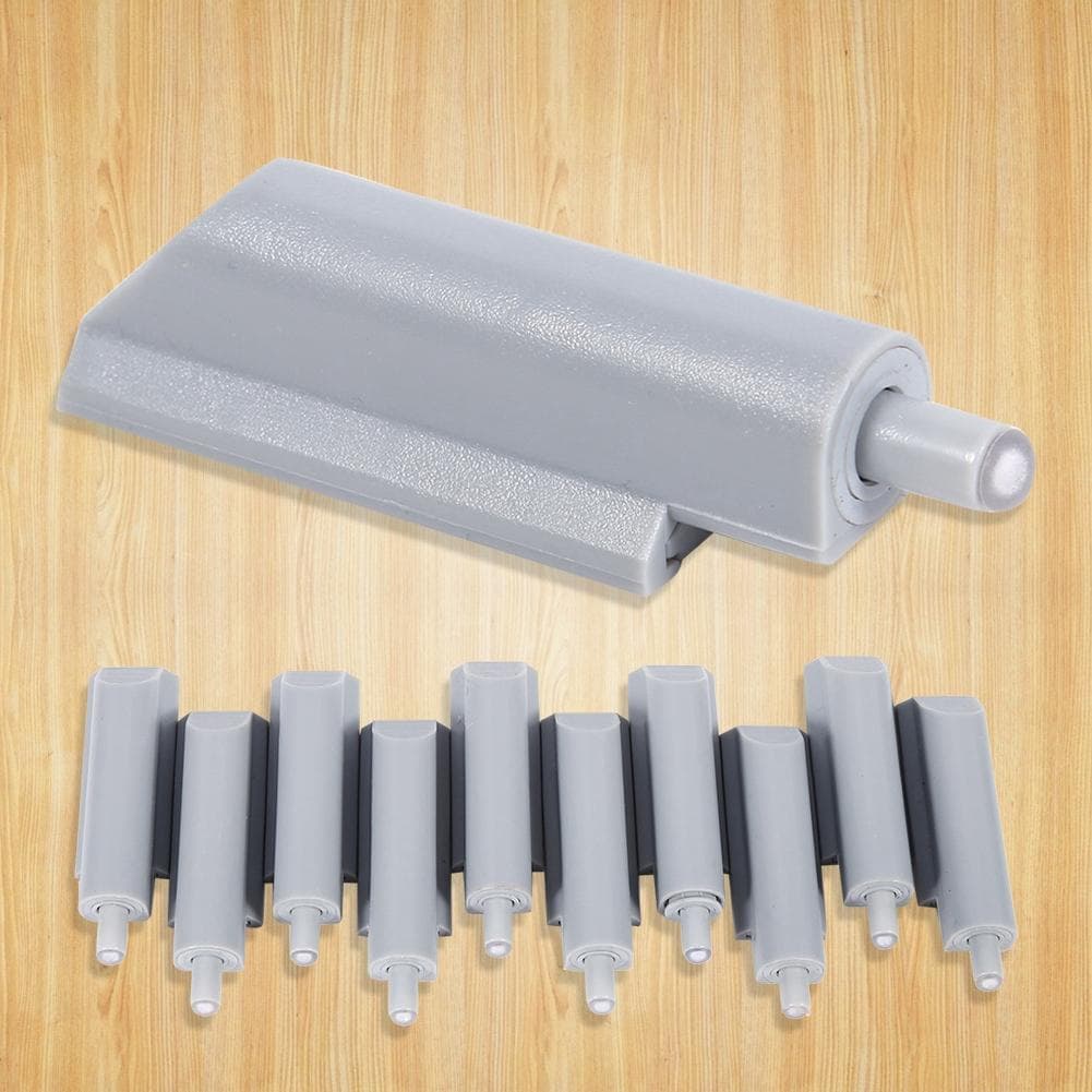 10pcs ABS Case Door Cabinet Drawer Hinge Push to Open System Damper Buffer Catch Plastic Tip White