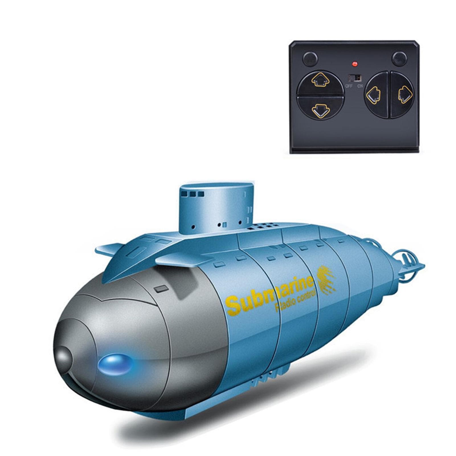 Mini RC Submarine Remote Control Boat Mini RC Boat RC Race Boat 6CH Gift Toy Kids Boys blue