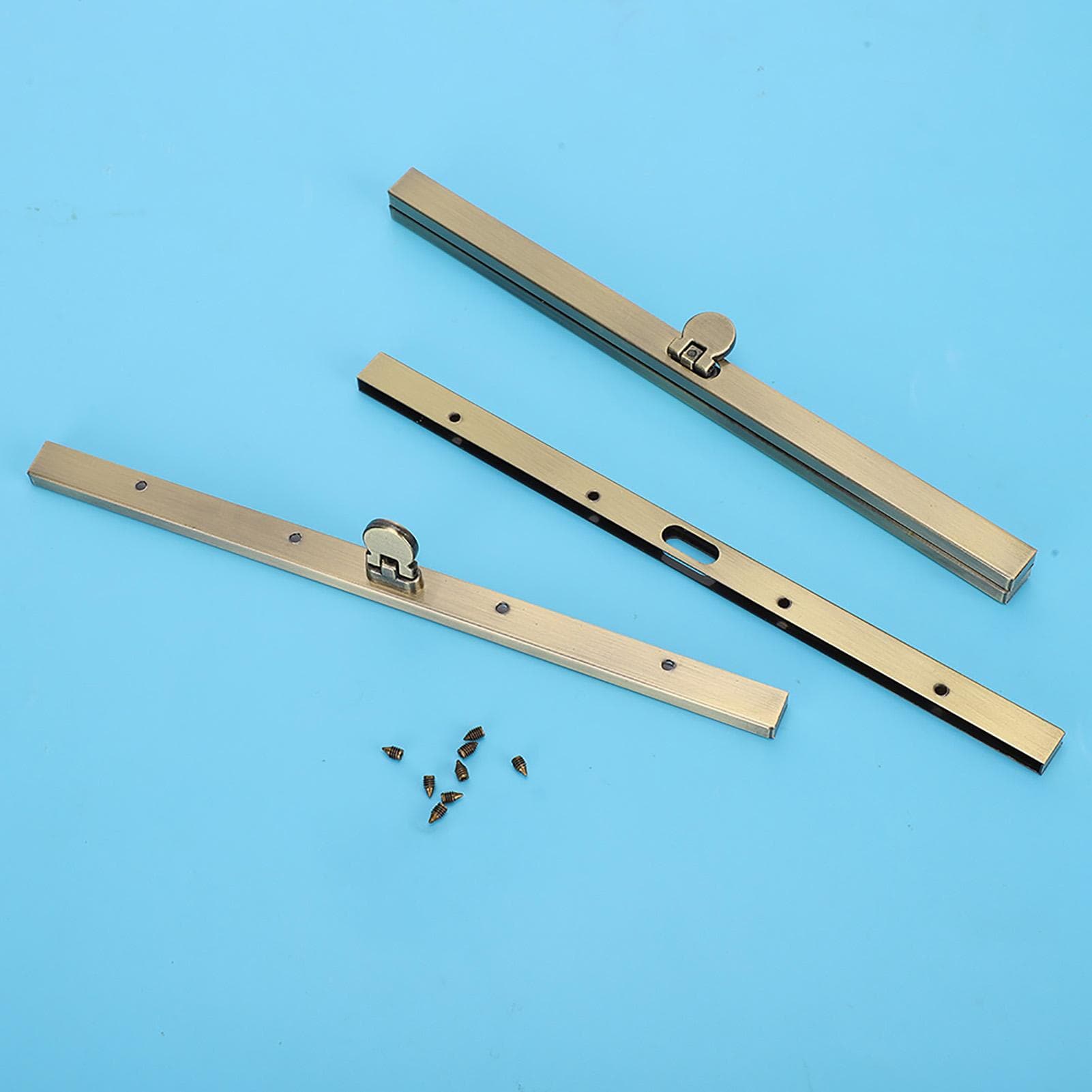 2PCs Purse Frame Clip Metal Wallet Frame DIY Handbag Accessories Lightweight Iron Cyan 19cm