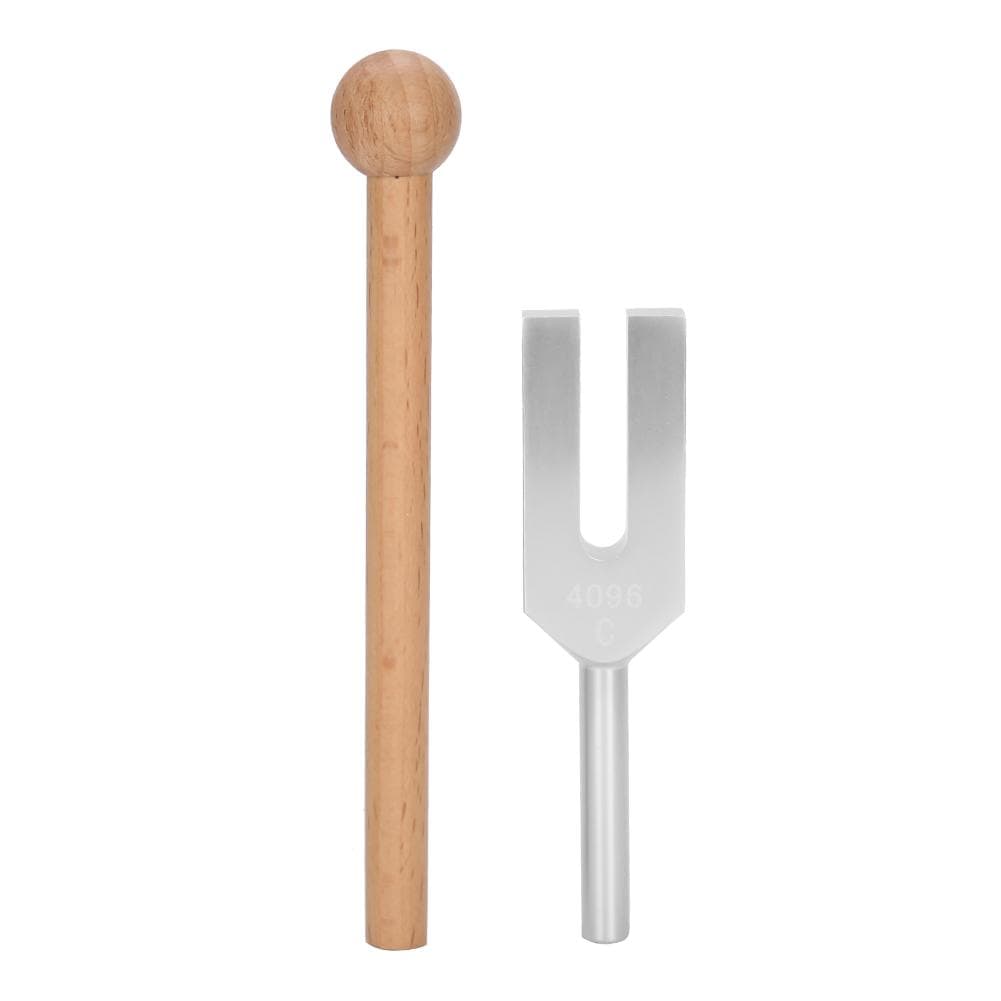 4096 Tuning Fork Aluminum Alloy Tuning Fork Wood Hammer Sound Healing Therapy Tool Set