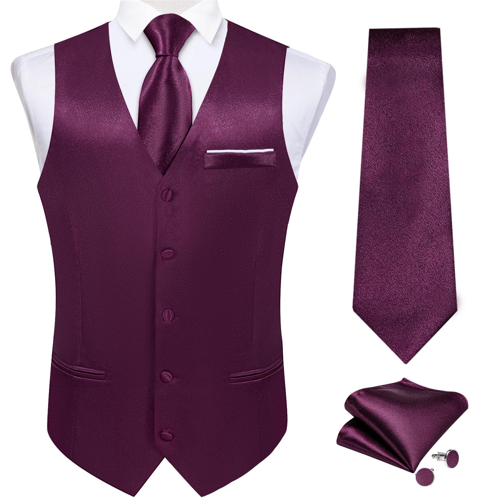 Dibangu Mens Yellow Paisley Vest Suit Waistcoat Hanky Cufflinks Tie Set Wedding M