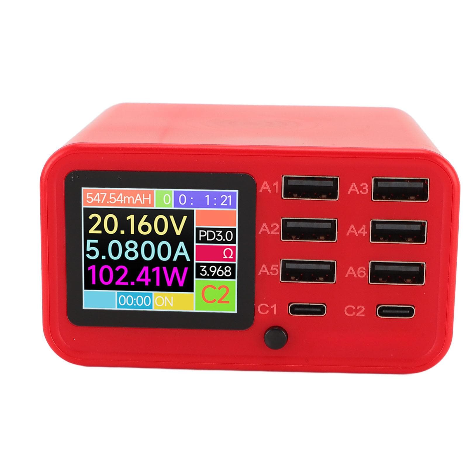 320W USB Fast Charging Station 8 Port PD100W QC3.0 GaN Charger 15W Wireless Charging 100W USB C US Plug