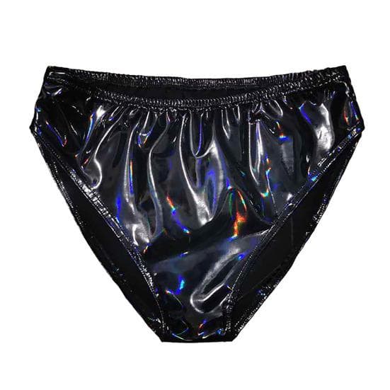 Women Panties Glossy Surface Breathable Solid Color Triangle Shape Elastic Waist Honeymoon Underwear 3XL