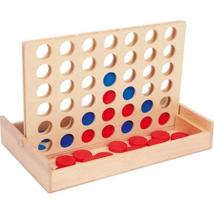 Jeu de société Puissance 4, format voyage , Puissance version de voyage dans une boîte en bois red