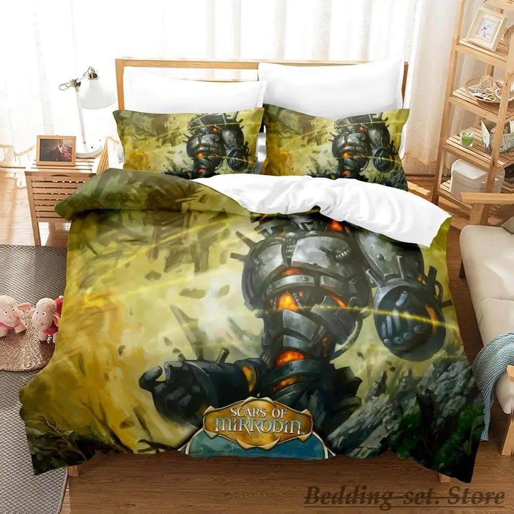 New M-Magic The Gathering Bedding Set Cartoon Anime three-piece set Adult Kid Bedroom Duvetcover Sets 3D Kawaii twin set EU Double 200x200cm