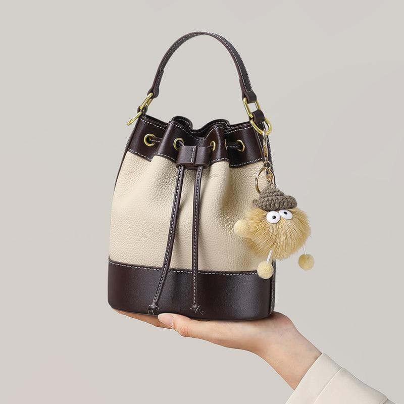 Bucket Bag Women's Autumn/winter Crossbody Bag Leather Women's Bag Super Hot Shoulder Handbag