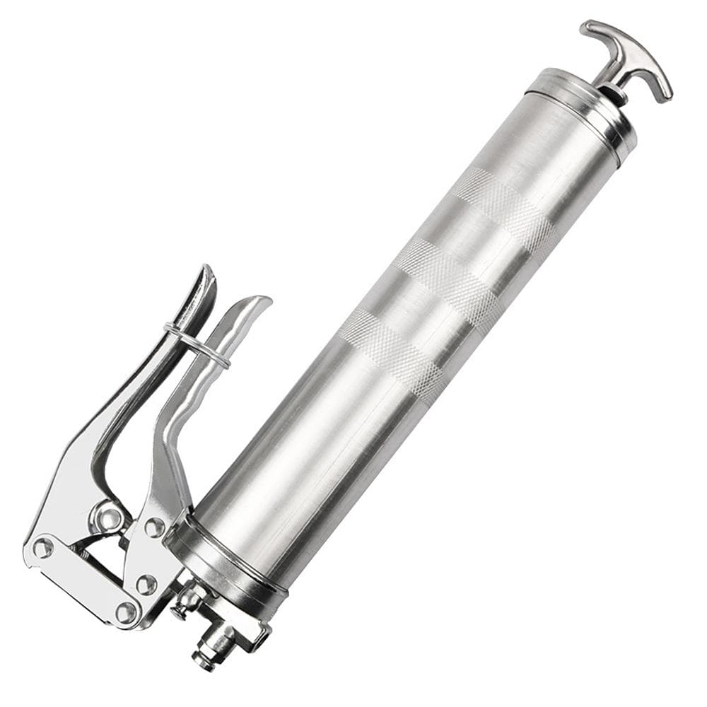 400CC Manual High-Pressure Greasing Lube Tool for Auto Repairing and Machine Repairing GripHanded silver