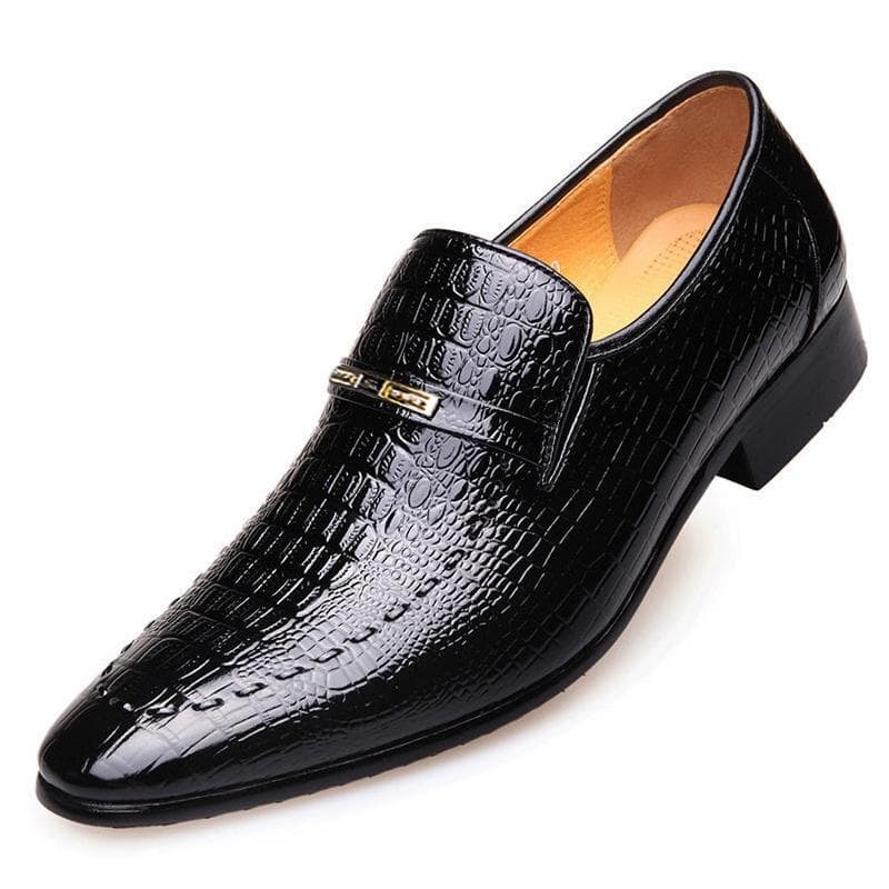 Mens Casual Leather Shoes Business Dress Shoes British Style Oxfords Shoes Wedding Shoes Big Size 38-48 Chaussure Homme Cuir 39 black