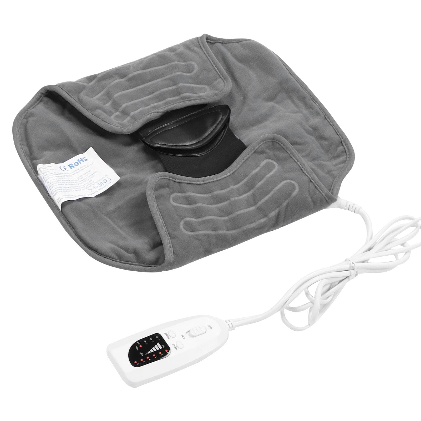 Heating Waist Belt Electric Heated Abdominal Lower Back Massage Pads Wrap Dark GrayUS Plug 110V UK Plug