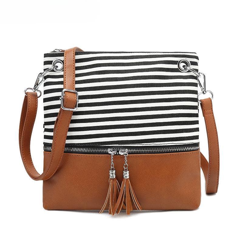 Women's Small Square Bag Korean Fashion Canvas with Super Slim Small Satchel Single Shoulder Bag