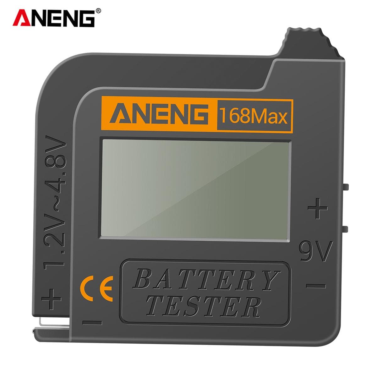 ANENG Battery Tester 168MAX Digital Display Tester Battery Voltage Checker Battery Capacity Testing grey