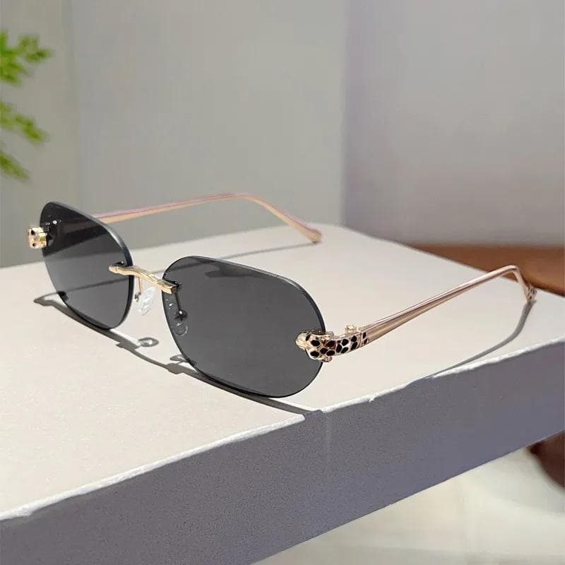 Rimless Rectangle Sunglasses Women UV400 Protection Gradient Color Driving Sun Glasses Men Summer Accessories