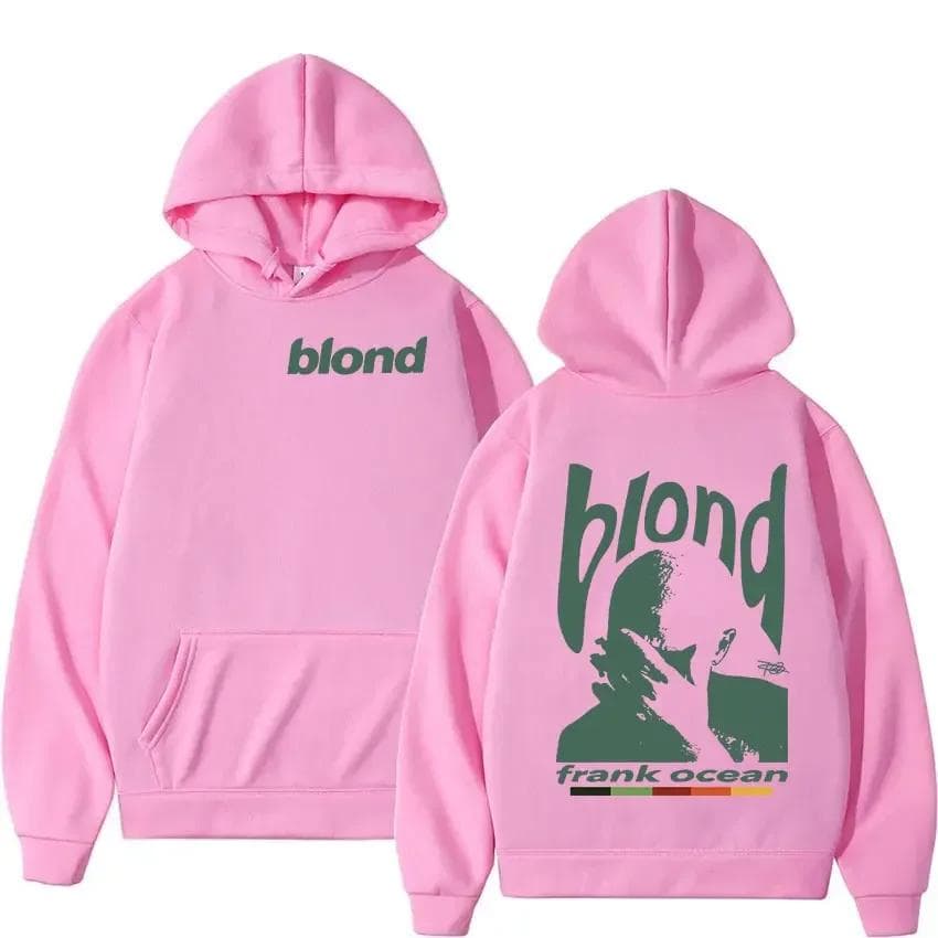 Rapper Frank Ocean Graphic Hoodie Hip Hop Blond Pullover Clothing Sweatshirt Unisex Blonde Fashion Fleece Oversized Hooded M pink