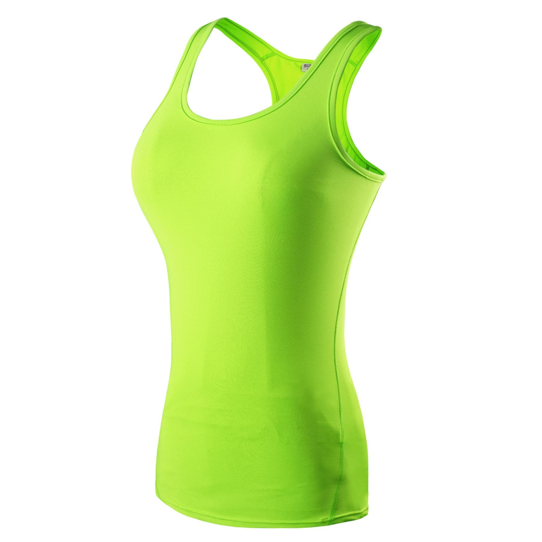 Women Yoga Vest Home Gym Fitness Sleeveless T Shirt Sports Clothes Gym Running Workout Tank Tops XL green
