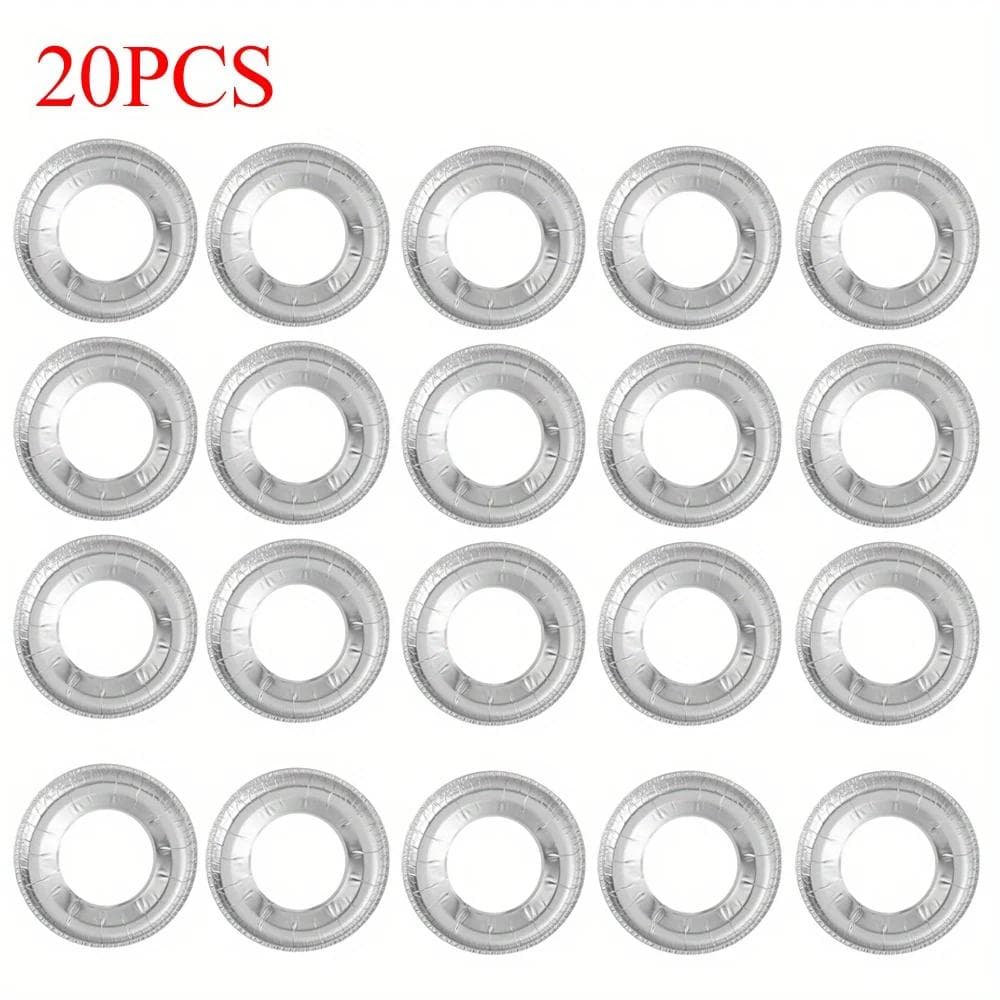 20PCS Aluminum Foil Gas Stove Burner Covers Disposable Oil-Proof Liners Kitchen Cooking Protector Easy Clean Stove Guard