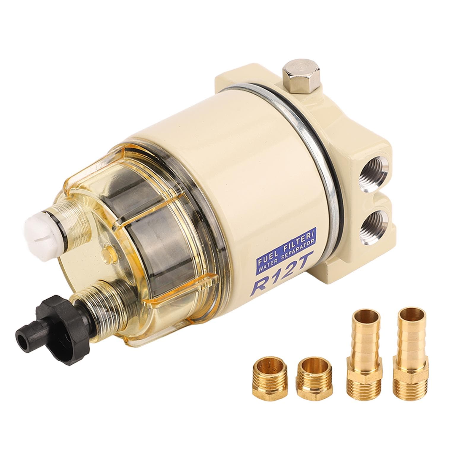 Marine Oil Water Separator Fuel Metal Water Separating Filter Kit for Small Boat Engine
