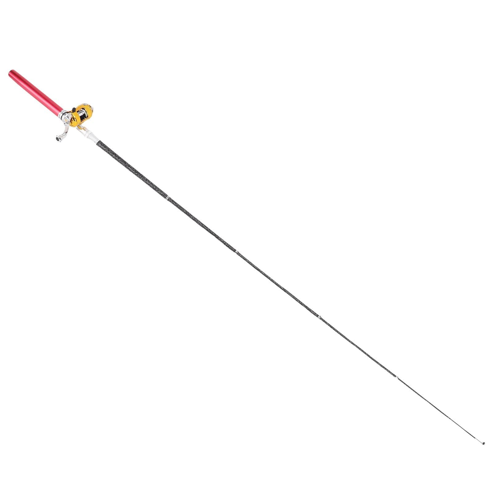 Pen Fishing Rod High Strength Lightweight Pocket Fishing Rod with Reel Gift 21cm Violet